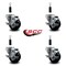 Service Caster 3'' Hard Rubber Swivel 7/8'' Expanding Stem Caster Set with Brake, 4PK SCC-EX20S314-HRS-TLB-78-4 - alternate 3
